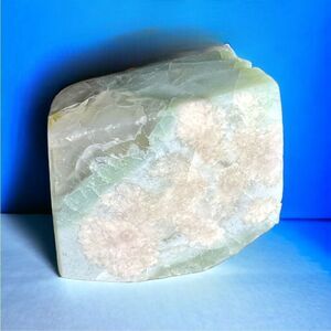 Green‎ Cherry Blossom Agate Crystal Freeform Rare (#1)